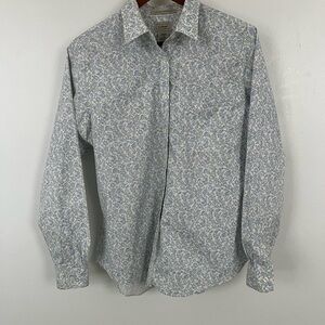 Women’s Blue Floral Print Shirt LLBean